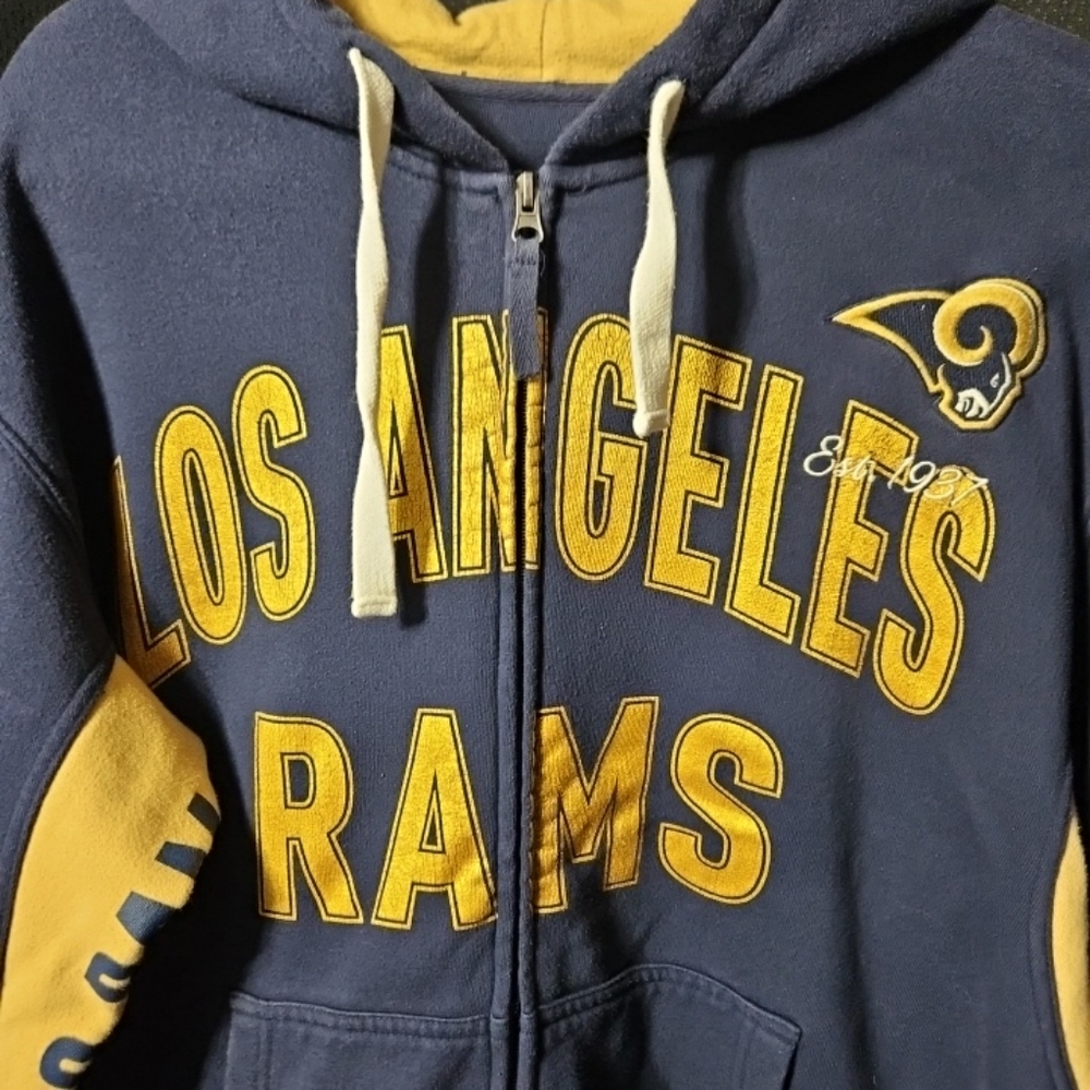 Los Angeles Rams Hands High Large Hooded Sweatshirt - Picture 2 of 10